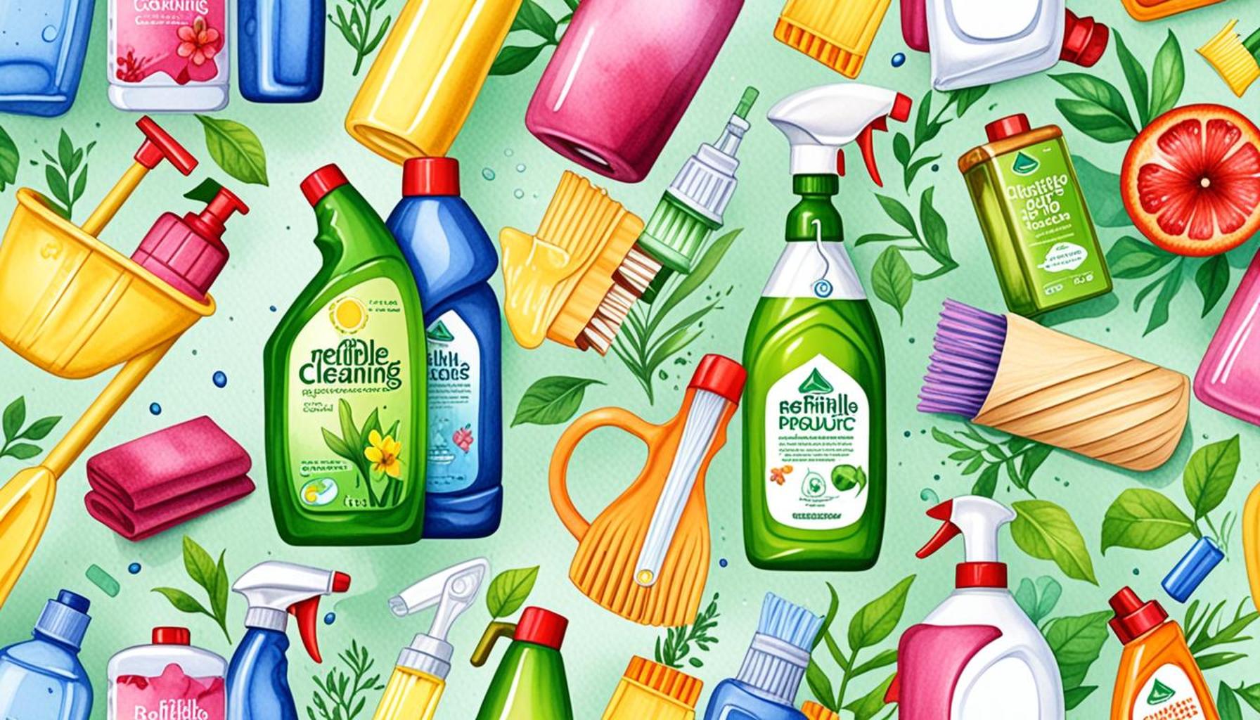 Refillable Cleaning Products Eco-Friendly  Sustainable Cleaning Solution
